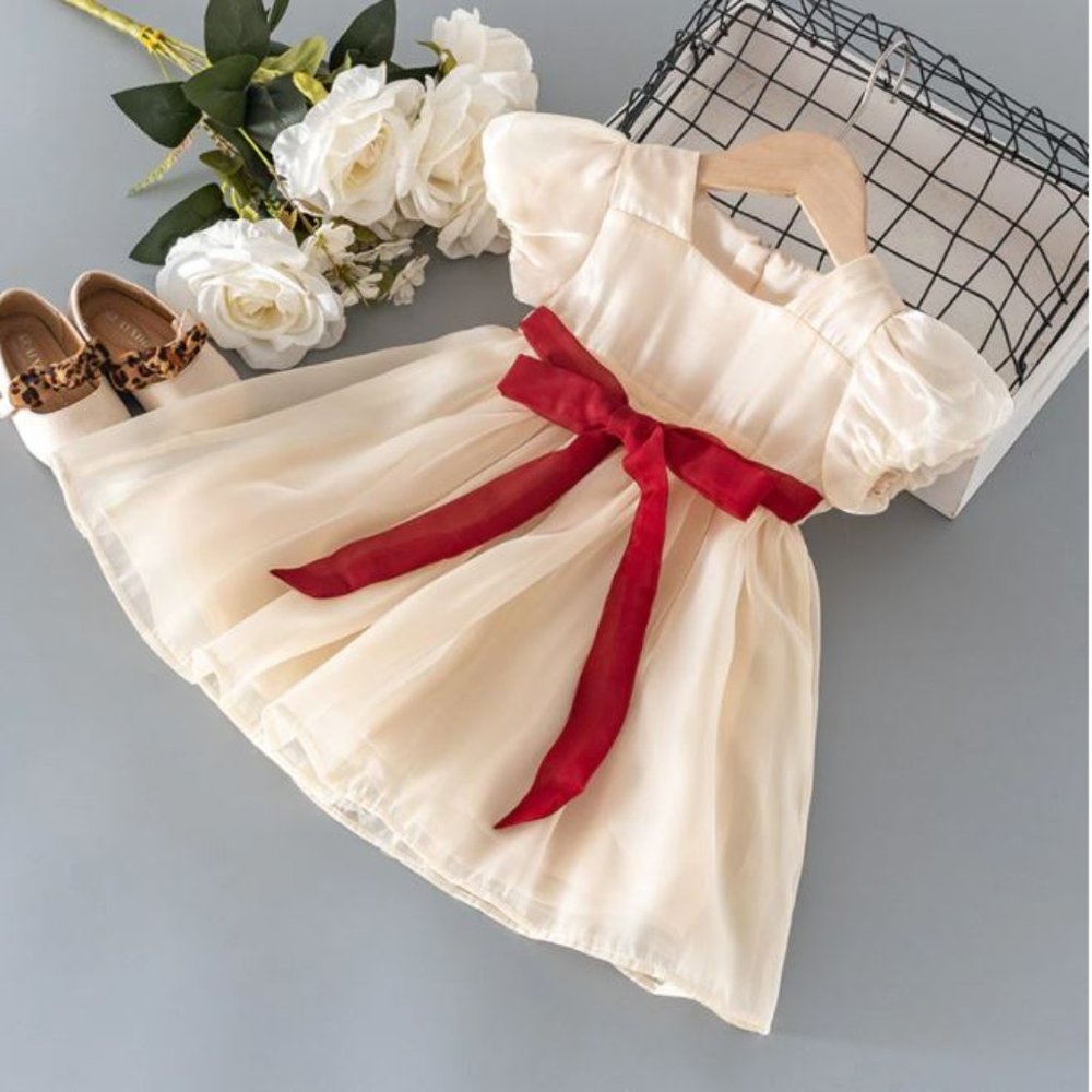 Christmas Toddler Dress, Sibling Toddler Dress, Pretty Toddler Dress, Red Dress